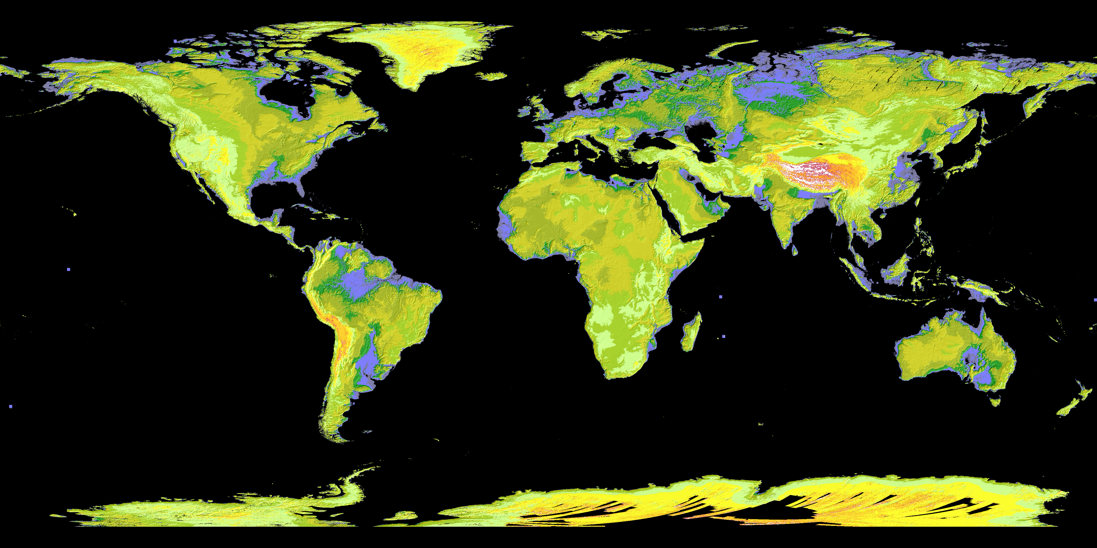 ASTER elevation map