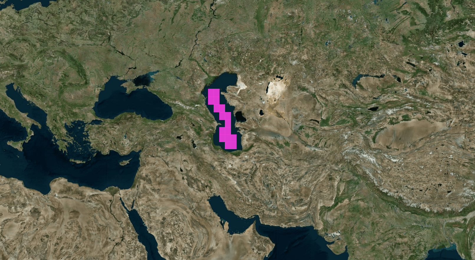 Map showing location of invalid SRTM zips